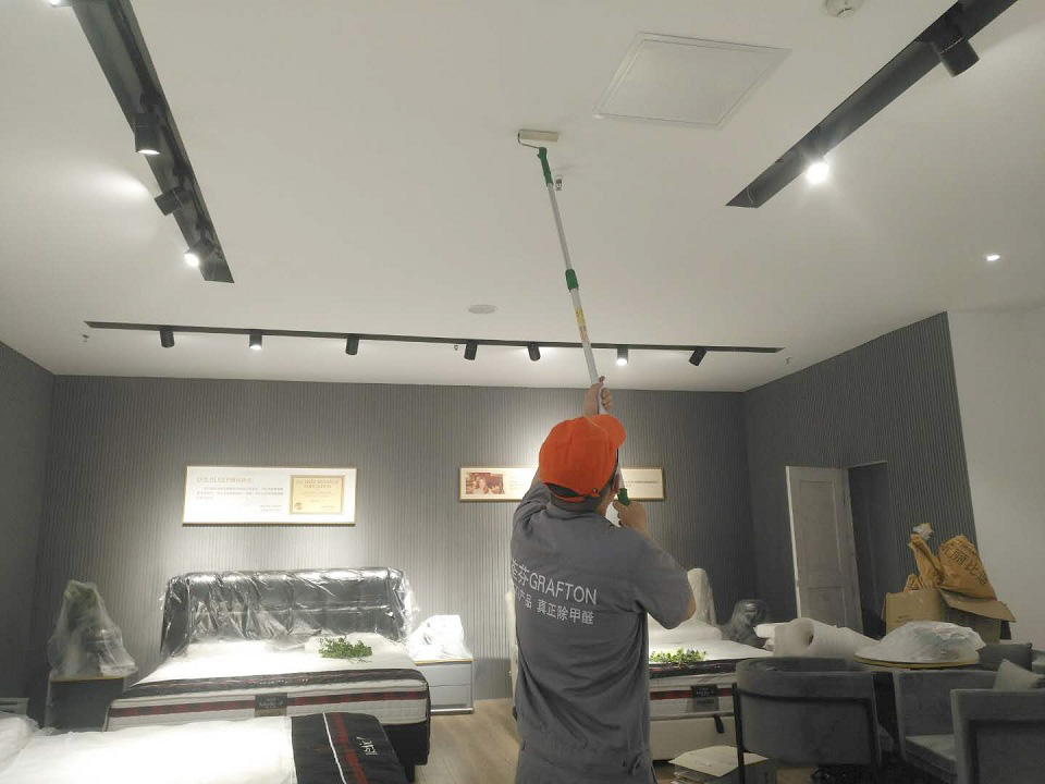 賣場頂面滾筒全方位施工治理甲醛 賣場頂面滾筒全方位施工治理甲醛