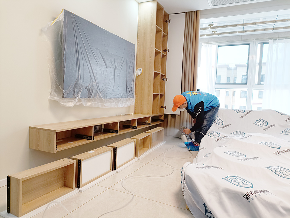 電視柜噴槍精細化施工治理 電視柜噴槍精細化施工治理