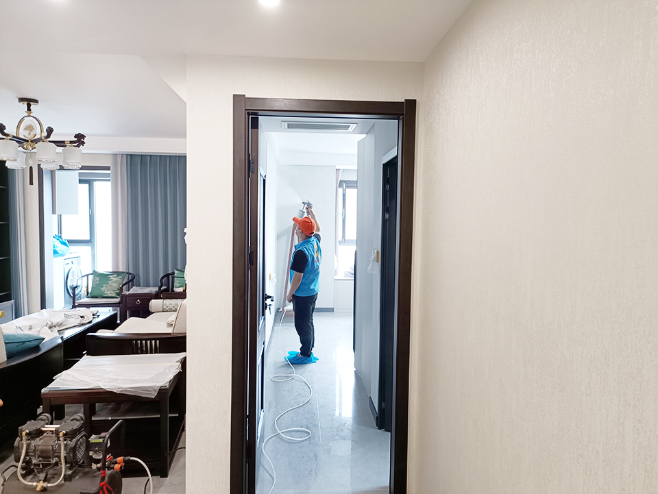 臥室墻面頂面噴槍施工治理甲醛 臥室墻面頂面噴槍施工治理甲醛